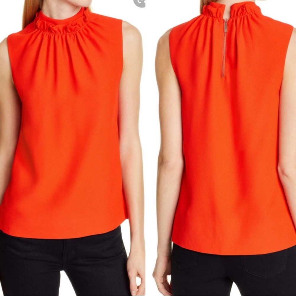 Ted Baker London Women's Sleeveless Orange Top size 5 (large to x-large)